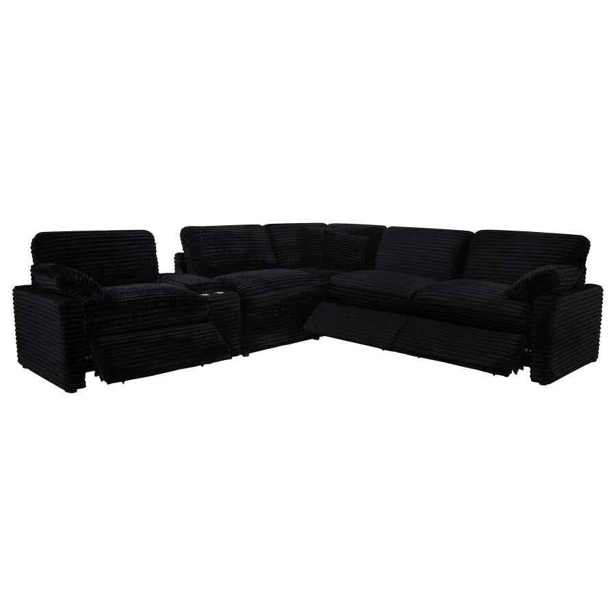 Collins 6-piece Modular Power Reclining Sectional Black