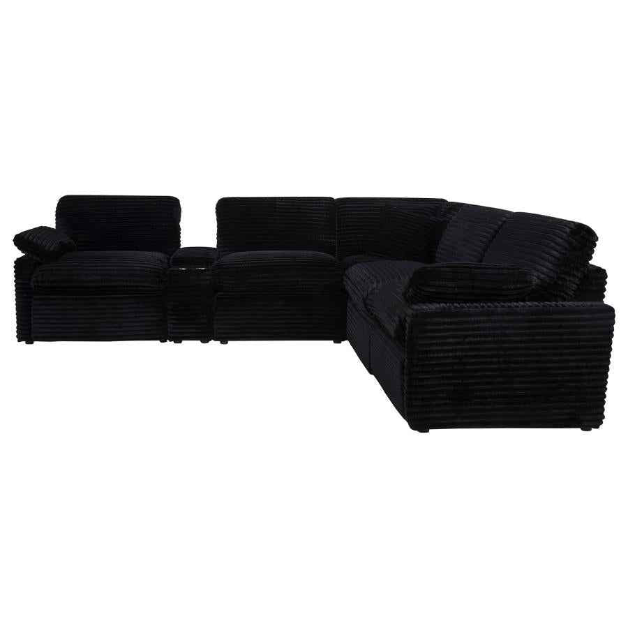 Collins 6-piece Modular Power Reclining Sectional Black