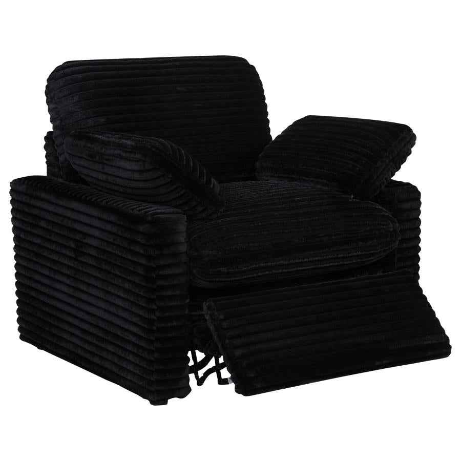 Collins Upholstered Power Recliner Chair Black