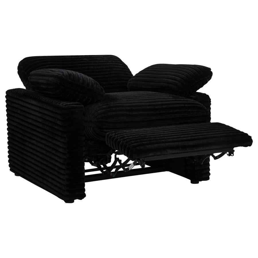 Collins Upholstered Power Recliner Chair Black