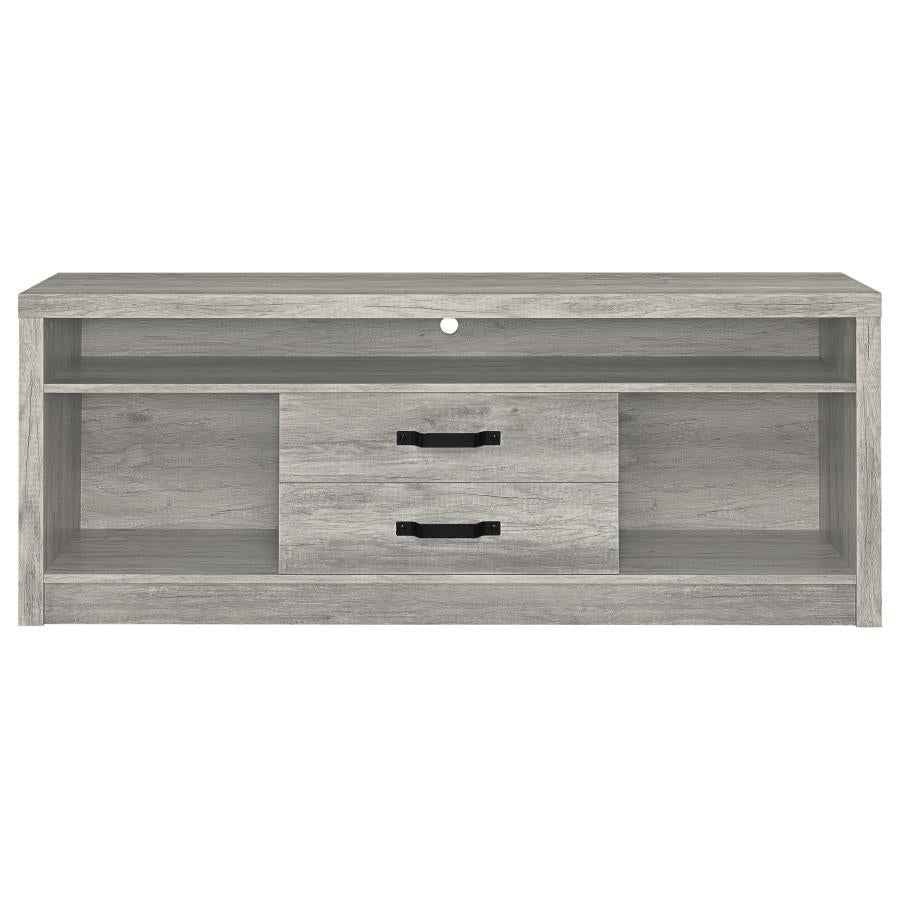 Burke 3-piece 59-inch TV Entertainment Center Grey Driftwood