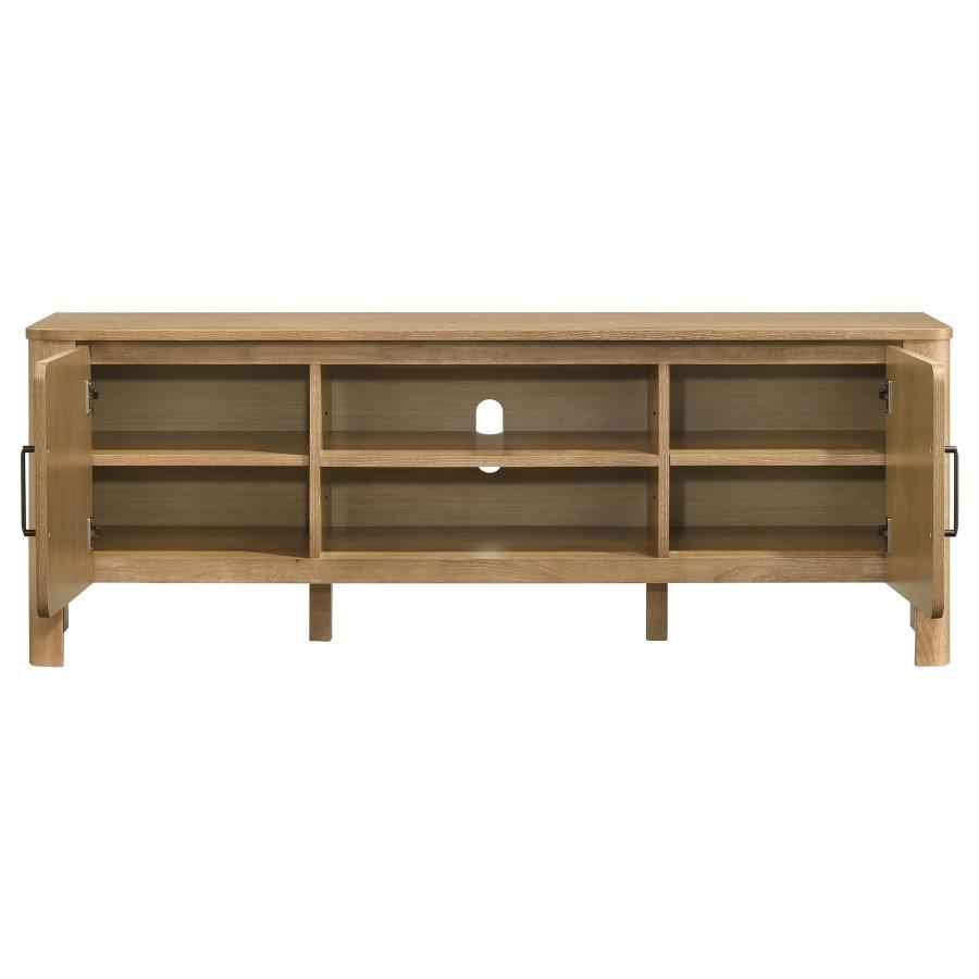 Rowe 65-inch 2-door Wood TV Stand Media Console Light Oak - Home & Sleep Outlet
