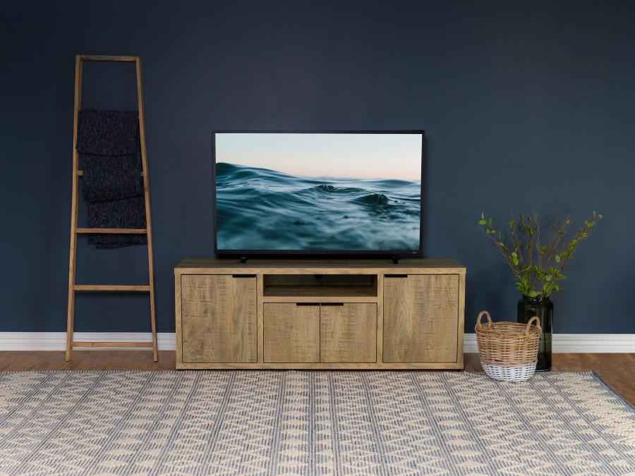Tabby 4-door Engineered Wood 60-inch TV Stand Mango - Home & Sleep Outlet