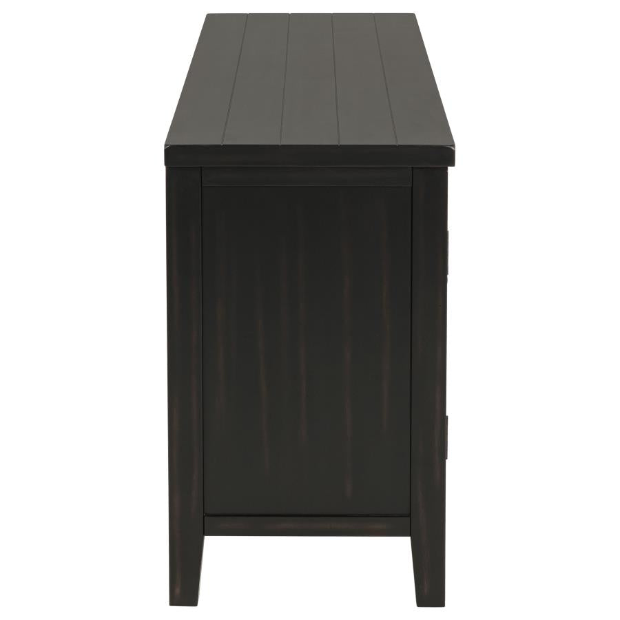 Concord 2-door 60-inch TV Stand Console Distressed Java - Home & Sleep Outlet