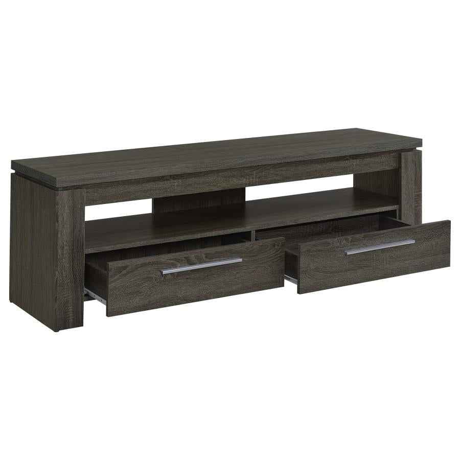 Elkton 2-drawer Engineered Wood 59-inch TV Stand Weathered Grey - Home & Sleep Outlet