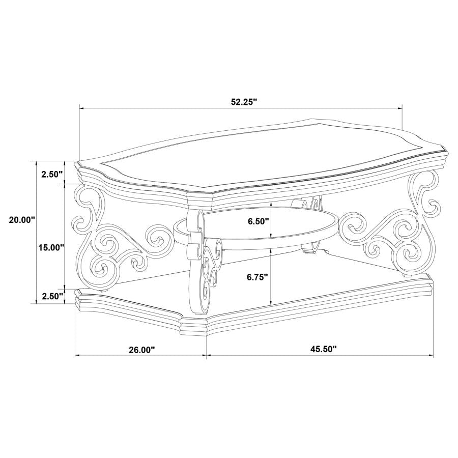 Laney 3-piece Glass Top Coffee and End Table Set Dark Merlot - Home & Sleep Outlet
