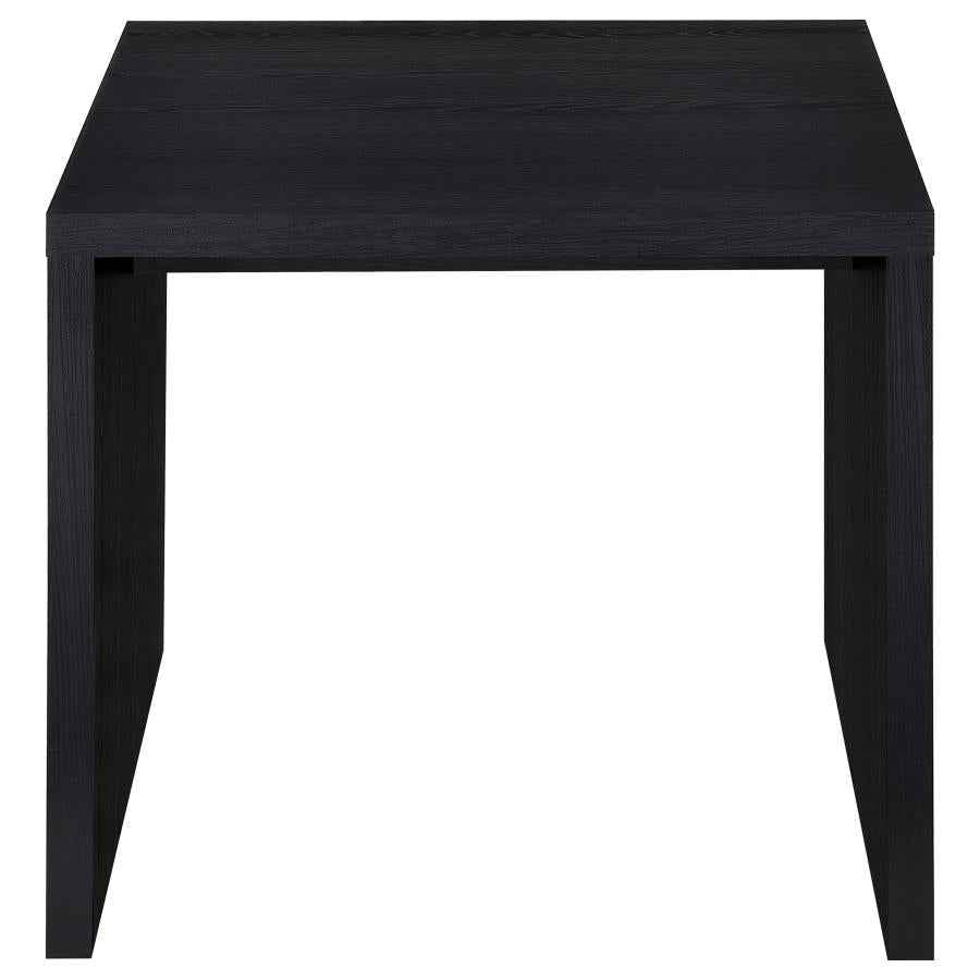 Knapp Engineered Wood Square Side End Table Black
