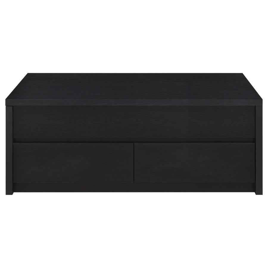 Knapp Lift Top Cocktail Coffee Table with Dual Drawers Black