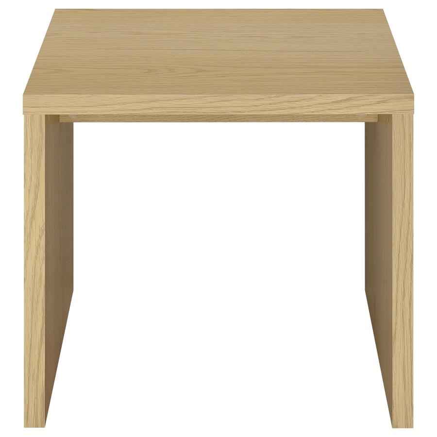 Canoga Engineered Wood Accent Side End Table Light Oak