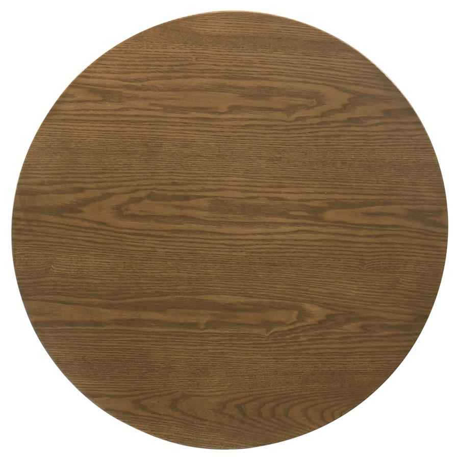 Franklin 2-piece Round Pedestal Coffee Table Set Dark Brown
