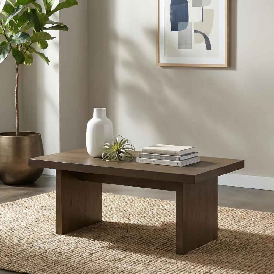 Decker 47-Inch Rectangular Cocktail Coffee Table Walnut
