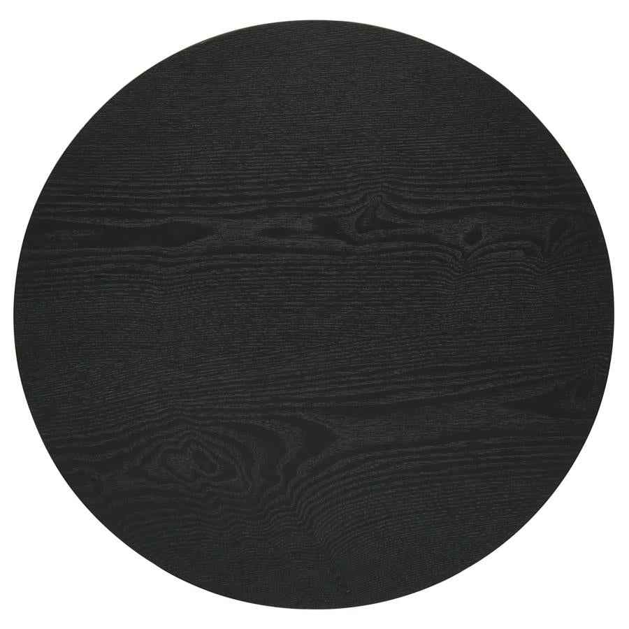 Hamlyn Round Fluted Occasional Side End Table Black