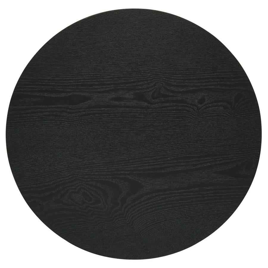 Hamlyn 3-piece Round Fluted Coffee and End Table Set Black