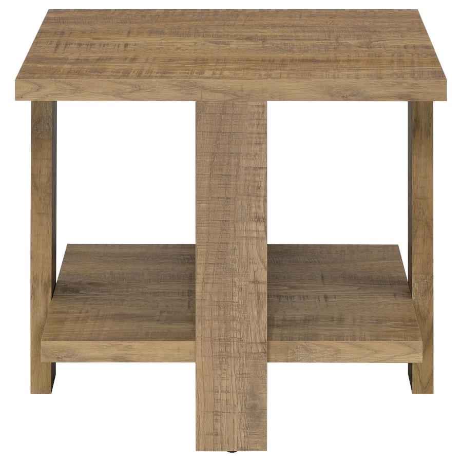 Dawn 2-piece Round Coffee and End Table Set Mango Brown