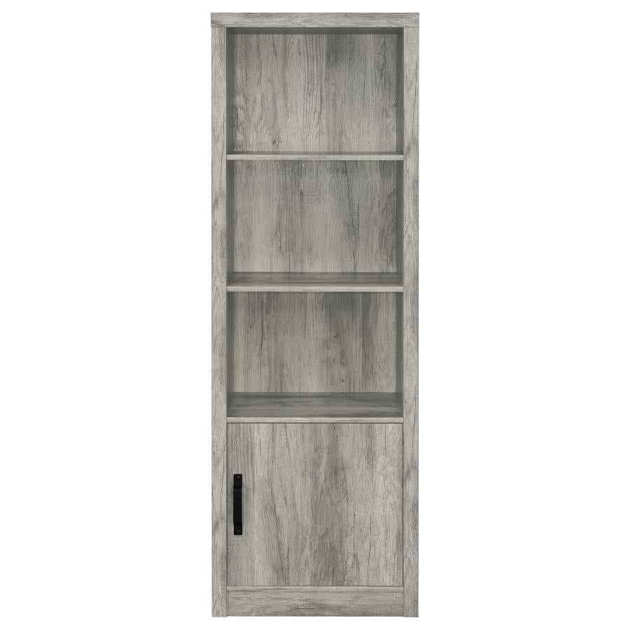 Burke 4-shelf Engineered Wood Media Tower Grey Driftwood