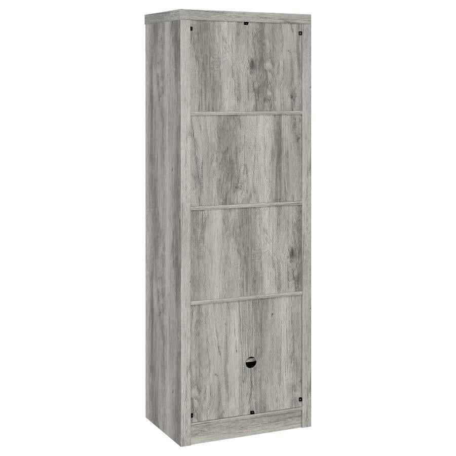 Burke 4-shelf Engineered Wood Media Tower Grey Driftwood