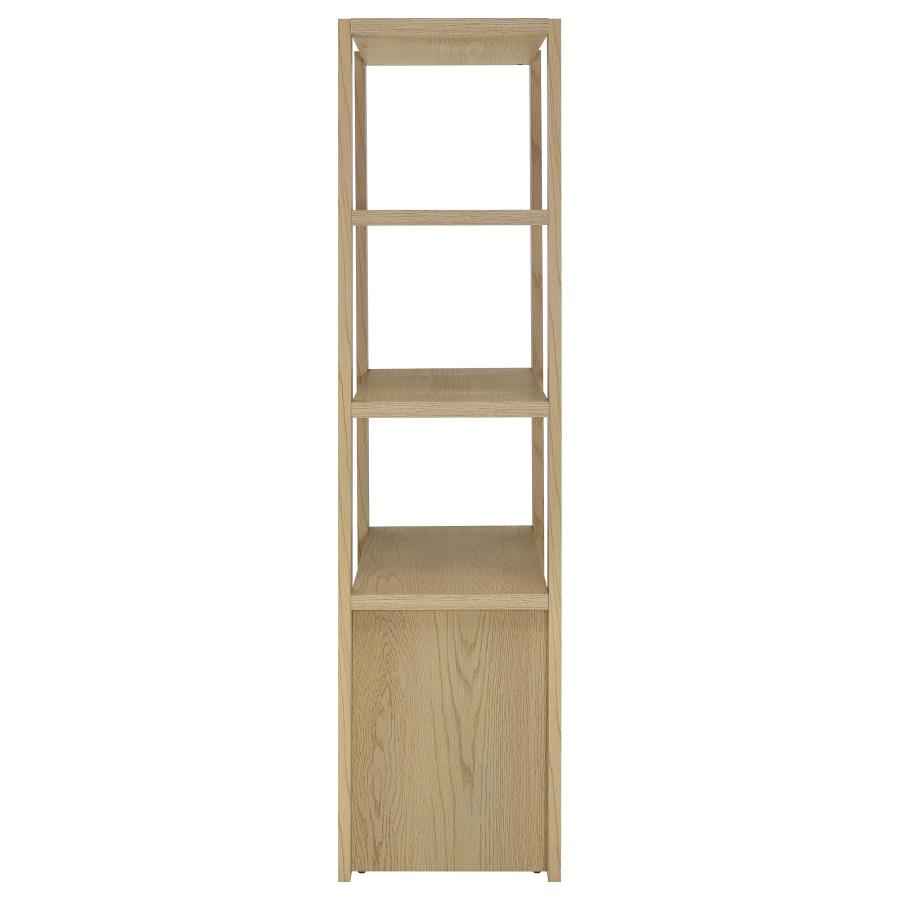 Laurelton 3-shelf Media Tower Tall Pier Cabinet Light Oak