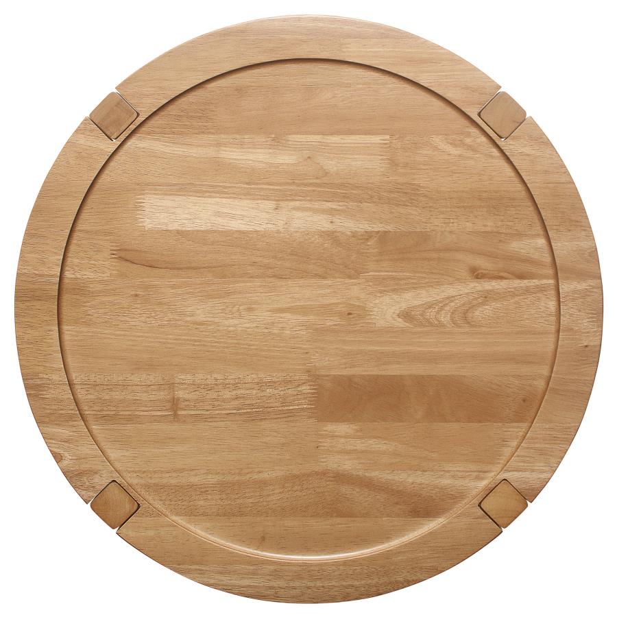 Camillo Round Solid Wood Side End Table Maple Brown - Home & Sleep Outlet