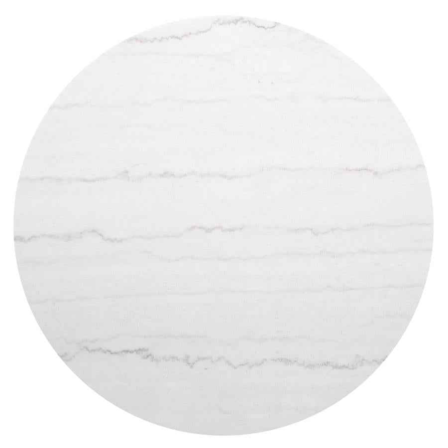 Jason Round White Marble Top Coffee Table Charcoal
