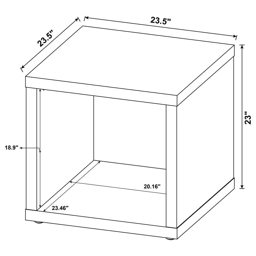 Frisco 2-piece Coffee and End Table Set Dark Pine