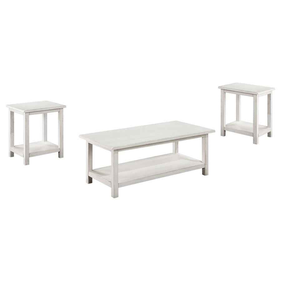 Payne 3-piece Coffee and End Table Set Distressed White