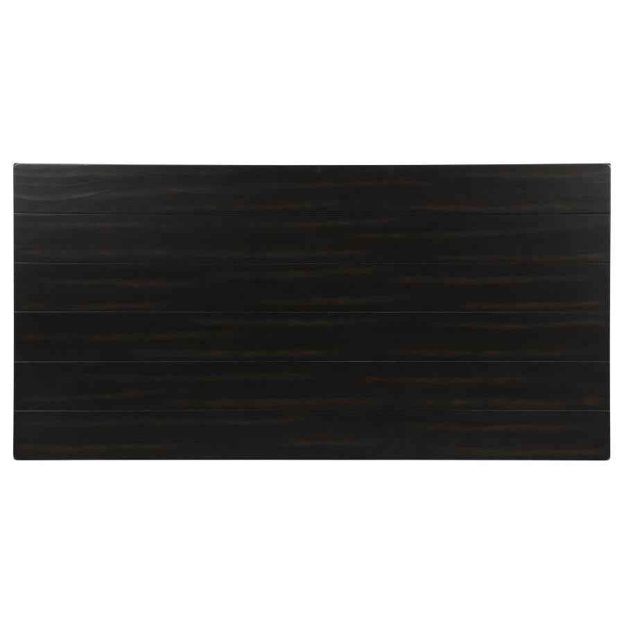 Payne Wood Coffee Table with Shelf Distressed Java