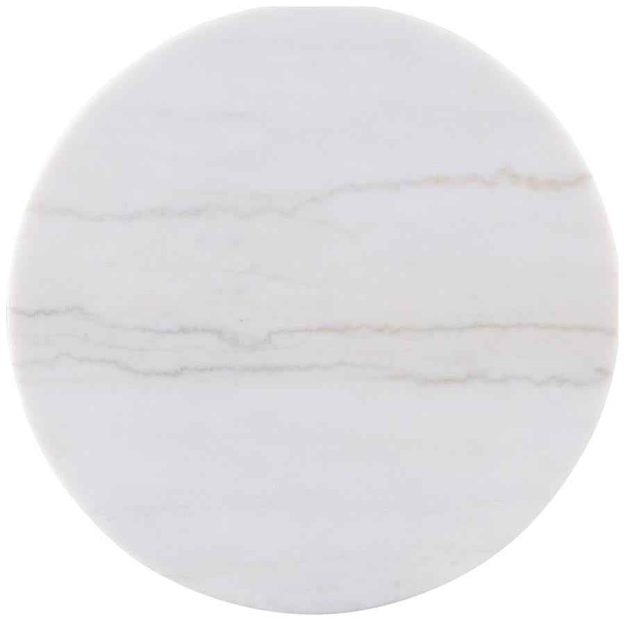 Jason Round White Marble Top Coffee Table Greige