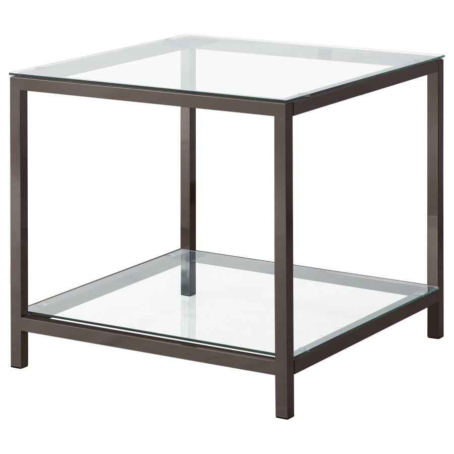 Trini 3-piece Coffee and End Table Set Black Nickel