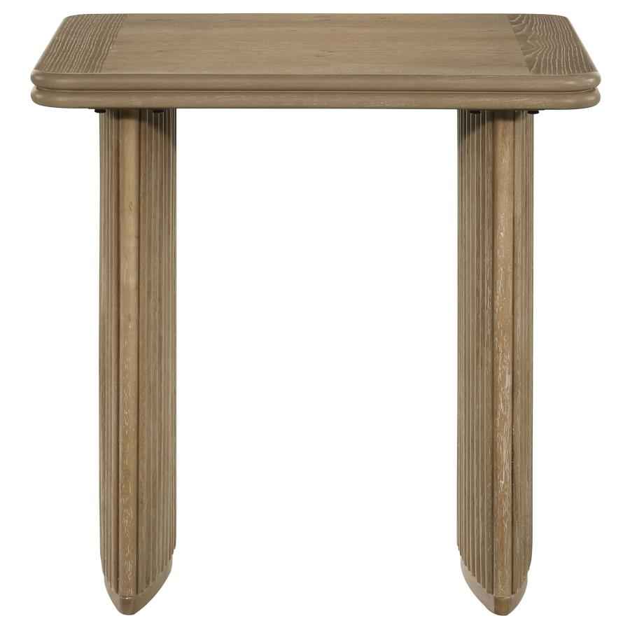 Adina 2-piece Wood Coffee Table Set Distressed Light Brown
