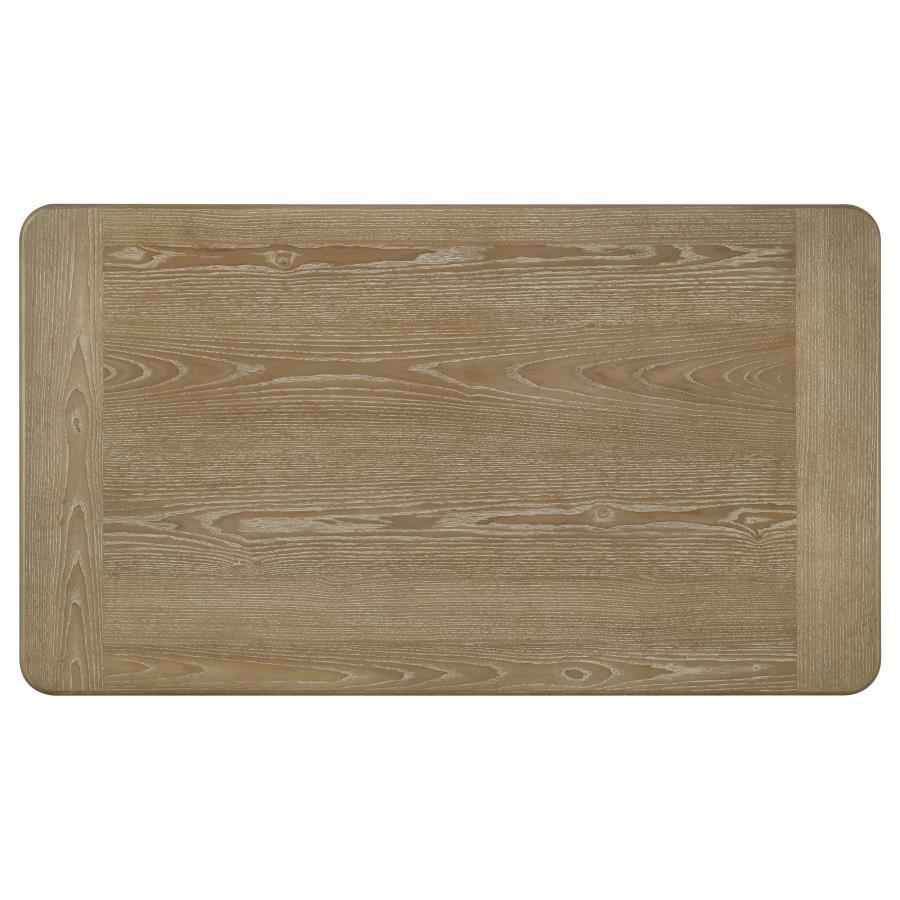 Adina Rectangular Wood Coffee Table Distressed Light Brown