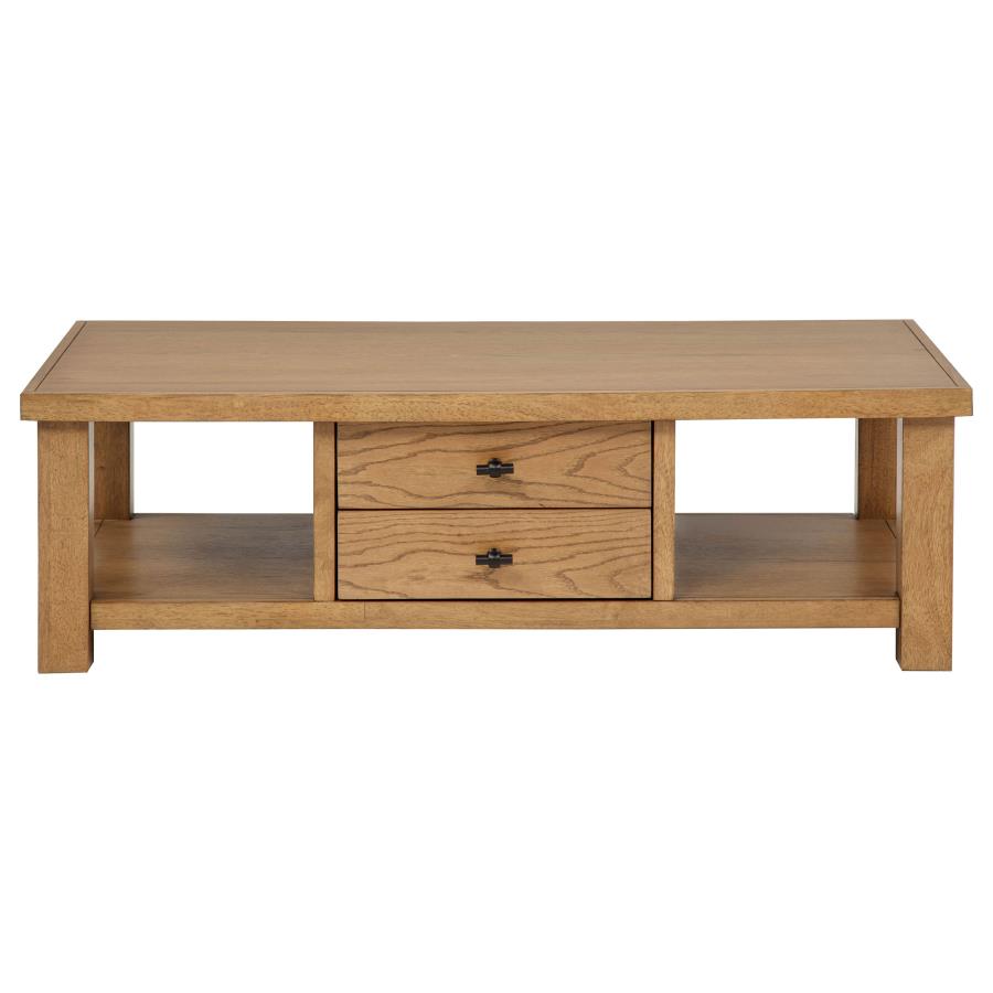 Beasley 3-Piece Wood Coffee Table Set Golden Oak - Home & Sleep Outlet