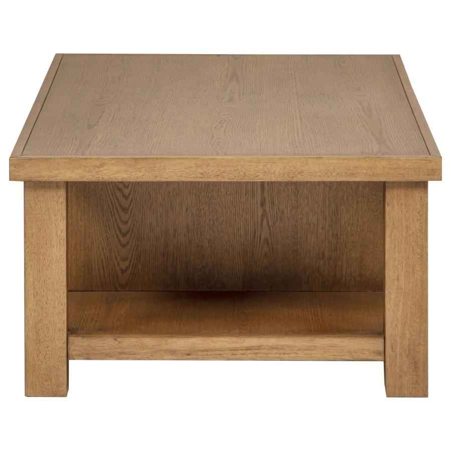 Beasley 2-Drawer Wood Coffee Table Golden Oak - Home & Sleep Outlet