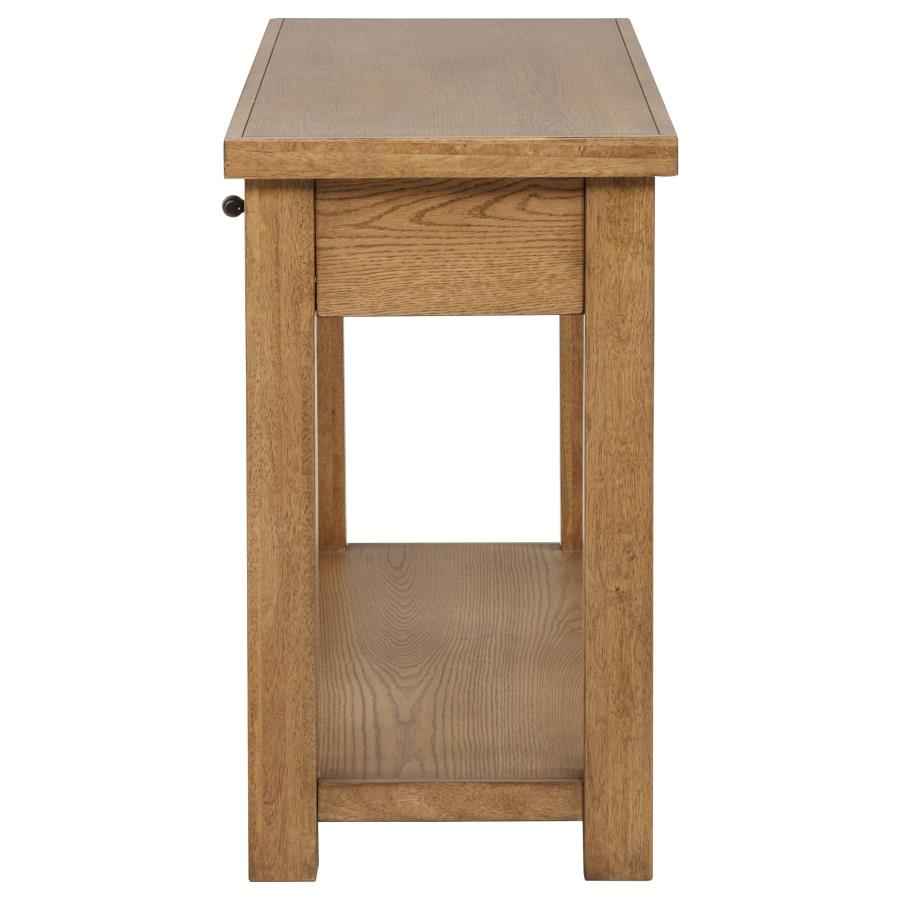 Beasley 2-Drawer Wood Console Table Golden Oak - Home & Sleep Outlet