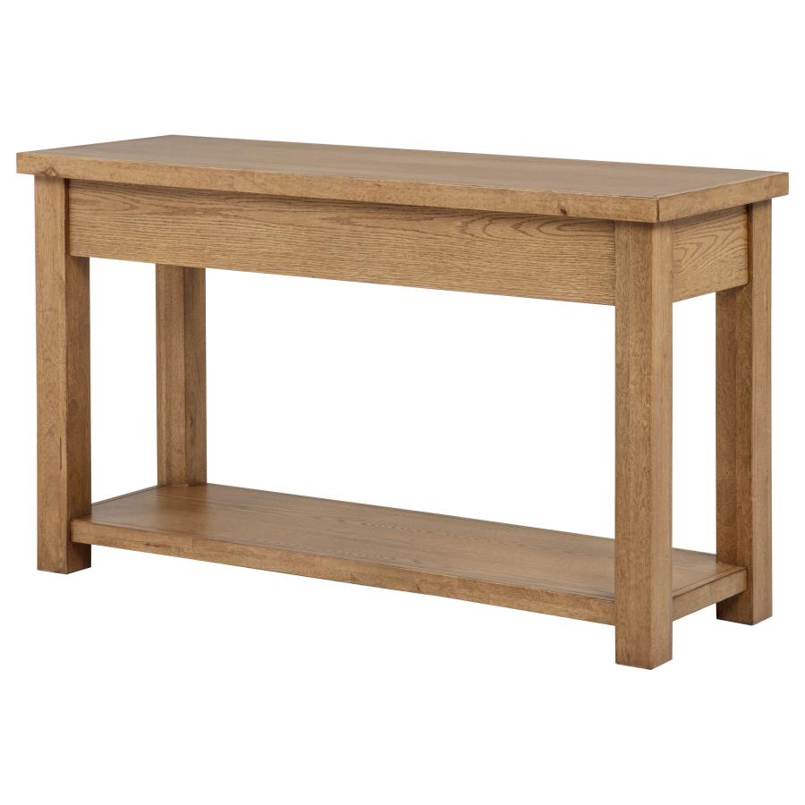Beasley 2-Drawer Wood Console Table Golden Oak - Home & Sleep Outlet