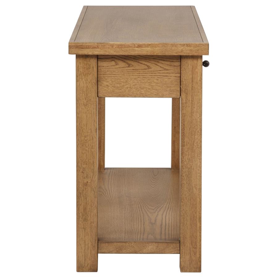 Beasley 2-Drawer Wood Console Table Golden Oak - Home & Sleep Outlet