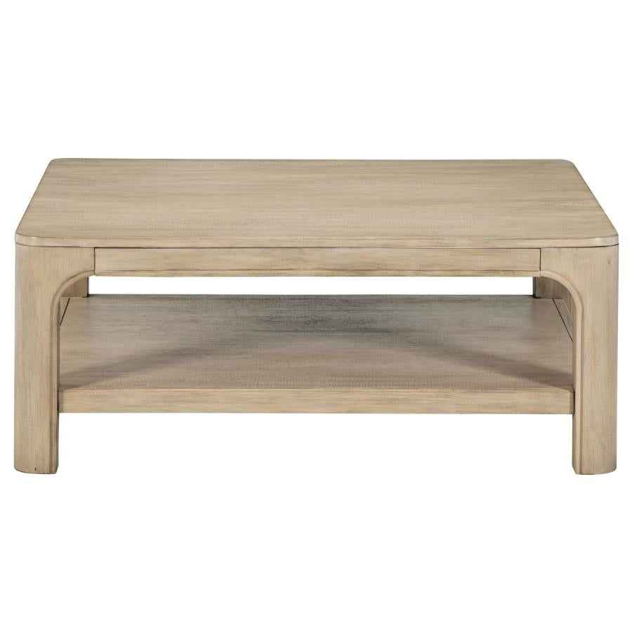 Solano Square Wood Cocktail Coffee Table Weathered Mango - Home & Sleep Outlet