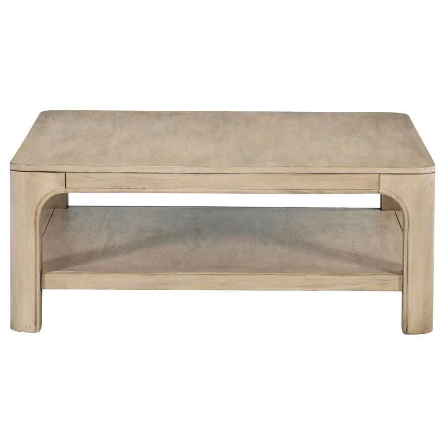 Solano Square Wood Cocktail Coffee Table Weathered Mango - Home & Sleep Outlet