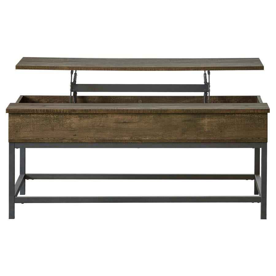 Byers Engineered Wood Lift Top Coffee Table Brown Oak - Home & Sleep Outlet