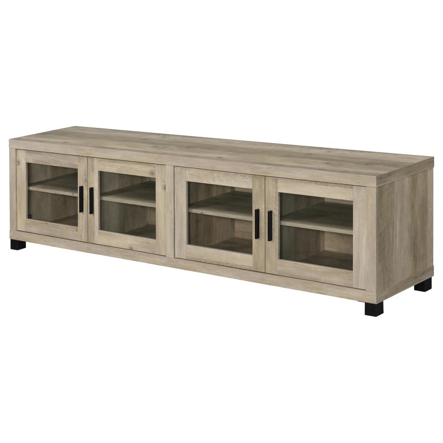 Sachin 3-piece 79-inch TV Entertainment Center Antique Pine