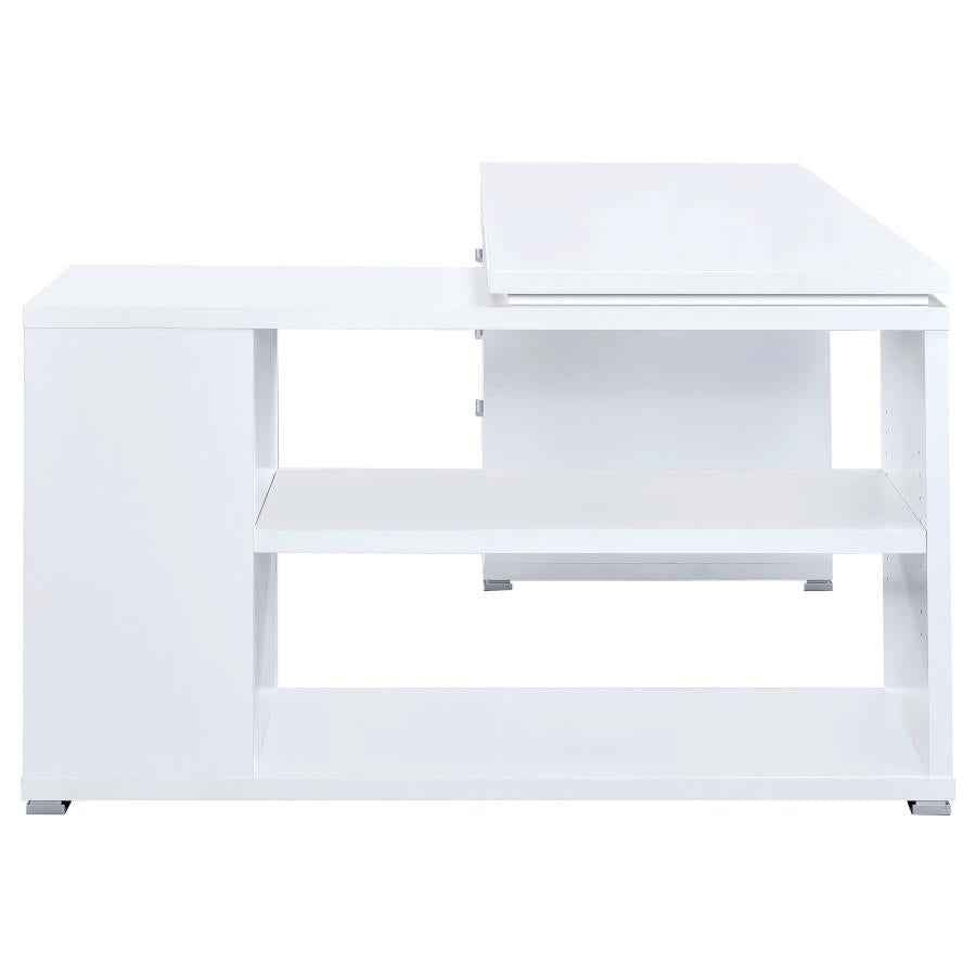 Yvette 60-inch 3-drawer L-Shape Computer Desk White