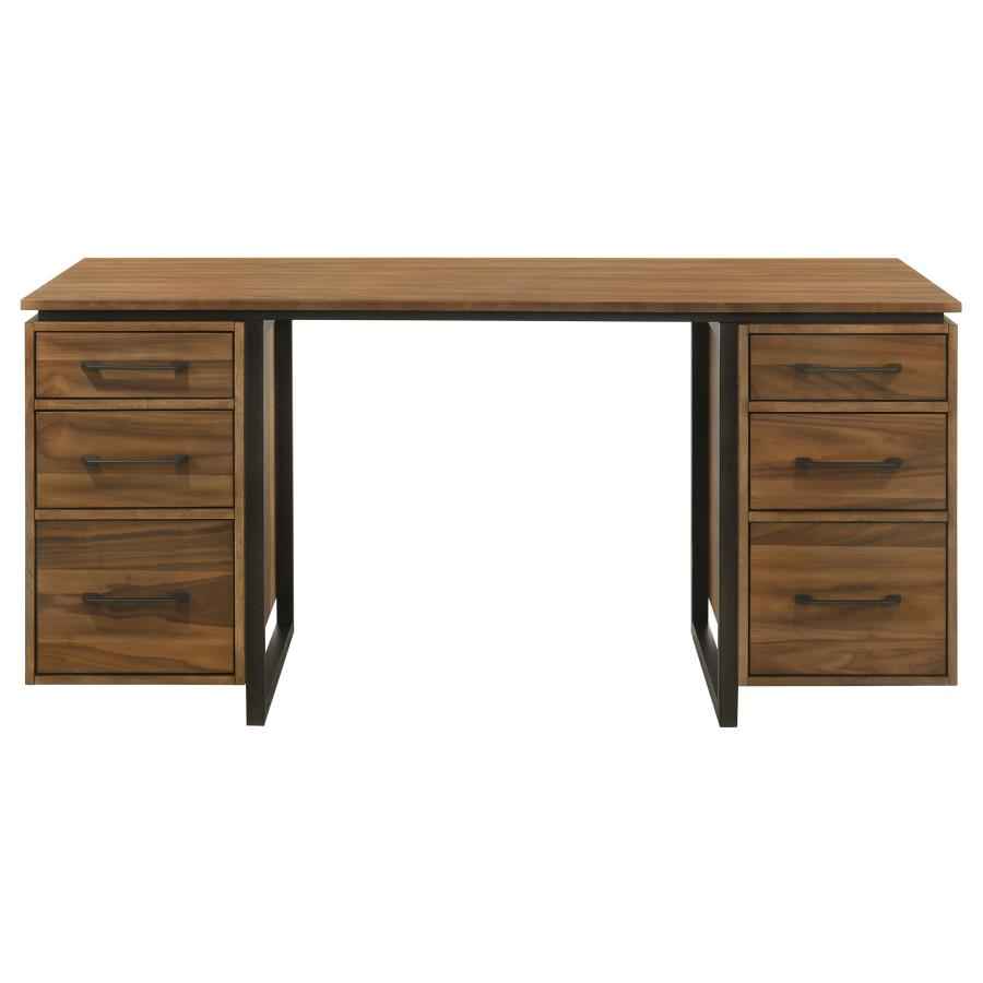 Berhalter 6-Drawer Double Pedestal File Computer Desk