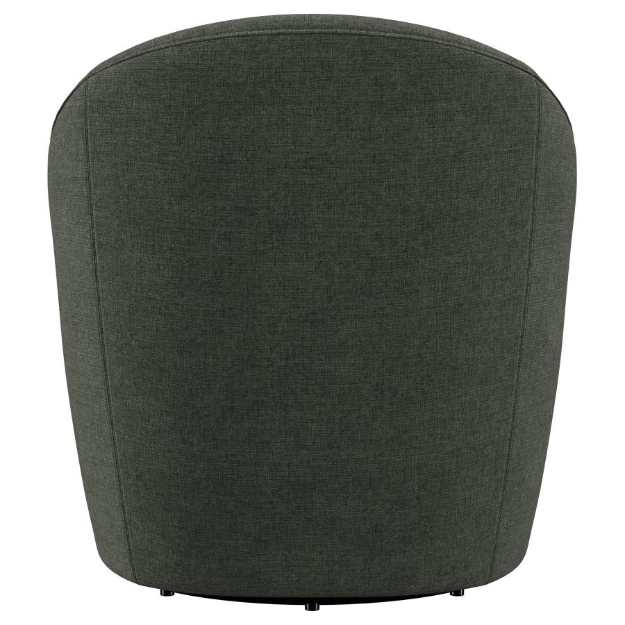 Leon Upholstered Barrel Accent Swivel Chair Hunter Green - Home & Sleep Outlet