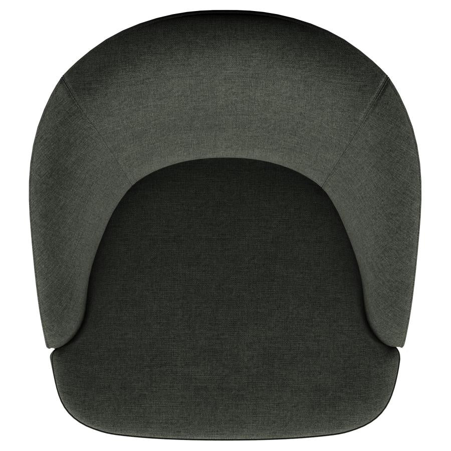 Leon Upholstered Barrel Accent Swivel Chair Hunter Green - Home & Sleep Outlet