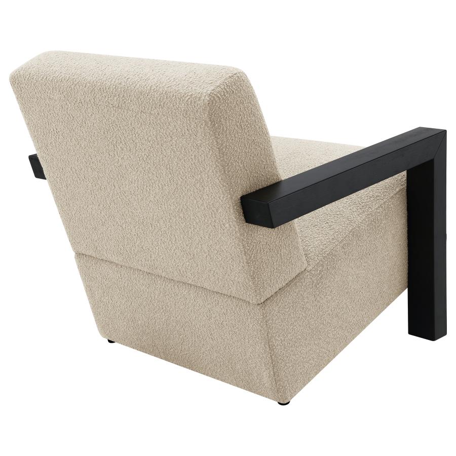 Fitzroy Boucle Upholstered Accent Arm Chair Latte - Home & Sleep Outlet