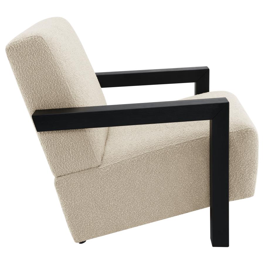 Fitzroy Boucle Upholstered Accent Arm Chair Latte - Home & Sleep Outlet