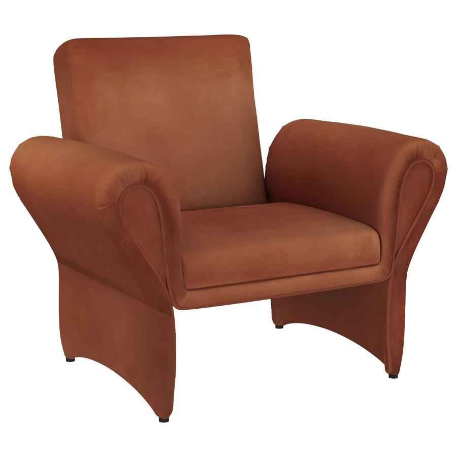 Liana Upholstered Roll Arm Accent Armchair Rust Orange - Home & Sleep Outlet