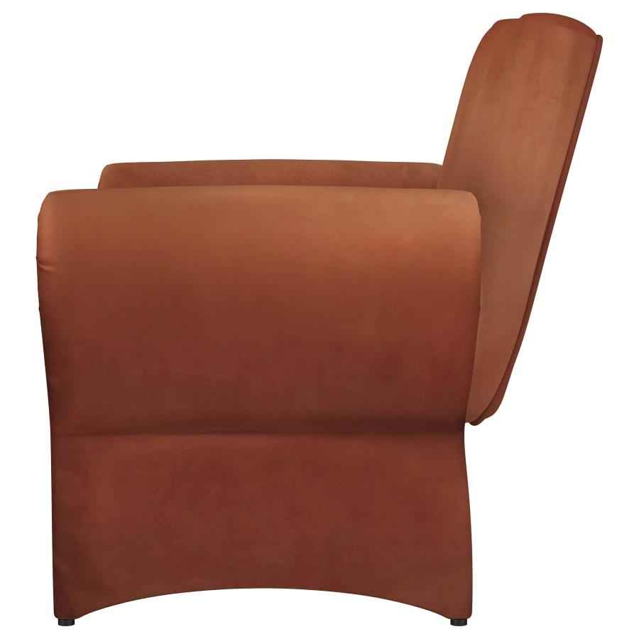 Liana Upholstered Roll Arm Accent Armchair Rust Orange - Home & Sleep Outlet