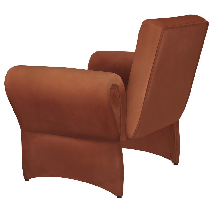 Liana Upholstered Roll Arm Accent Armchair Rust Orange - Home & Sleep Outlet