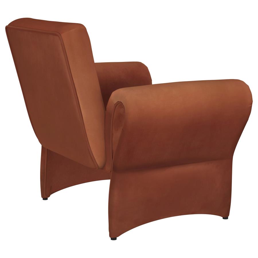 Liana Upholstered Roll Arm Accent Armchair Rust Orange - Home & Sleep Outlet