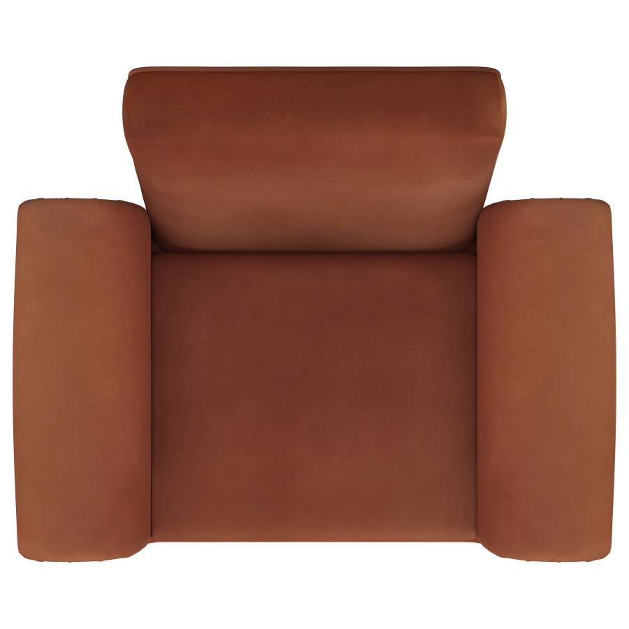 Liana Upholstered Roll Arm Accent Armchair Rust Orange - Home & Sleep Outlet